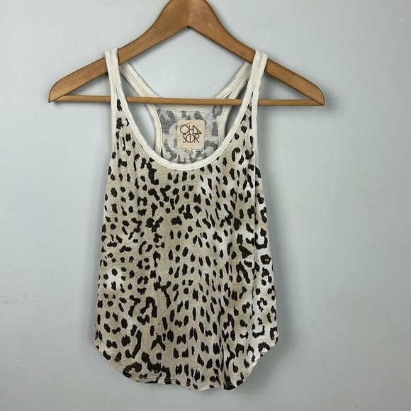 Chaser Racer Back Tank Animal Leopard Cheetah Print Maxine Sz S - Picture 3 of 9